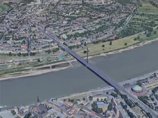 Dusseldorf City, Germany (2019) 3D Model preview