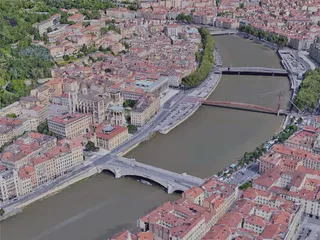 Lyon City, France (2019) 3D Model preview