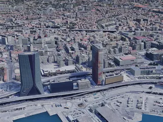 Marseille City, France (2019) 3D Model preview