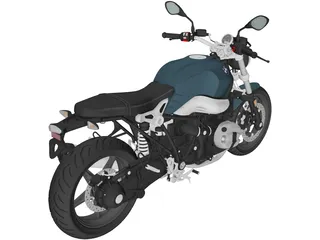 BMW R nineT Pure (2018) 3D Model preview