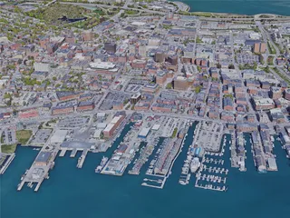 Portland City, ME, USA (2019) 3D Model preview