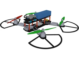 Quadcopter 3D Model preview