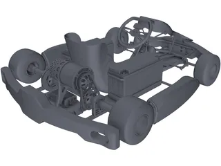 Electric Go Kart 3D Model preview