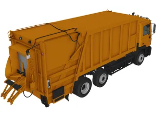Man F-2000 Garbage Truck (1990) 3D Model preview