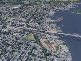 New York City, Staten Island, USA (2019) 3D Model preview