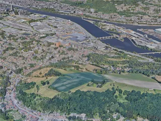 Liege City, Belgium (2019) 3D Model preview