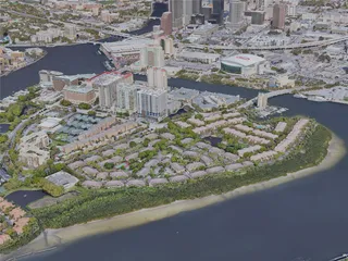 Tampa City, FL, USA (2019) 3D Model preview