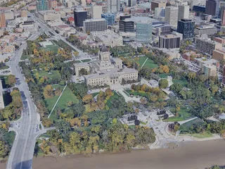 Winnipeg City, MB, Canada (2019) 3D Model preview