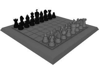 Chess Set 3D Model preview