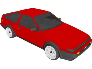 Toyota AE86 (1986) 3D Model preview