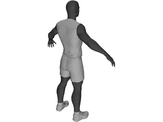Athlete Male 3D Model preview