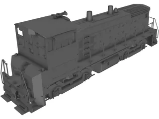 EMD SW1500 Locomotive 3D Model preview
