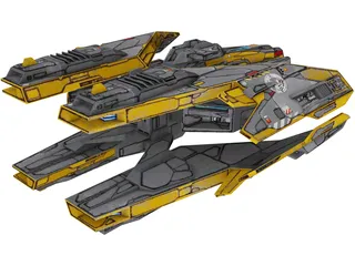 Starship Fighter 3D Model preview