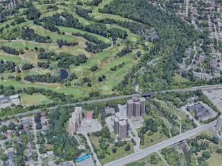 Etobicoke, Toronto, ON, Canada (2019) 3D Model preview