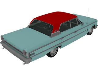 Ford Galaxie 500 (1963) 3D Model preview
