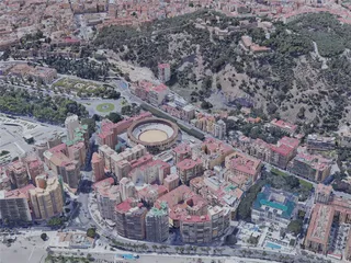 Malaga City, Spain (2019) 3D Model preview