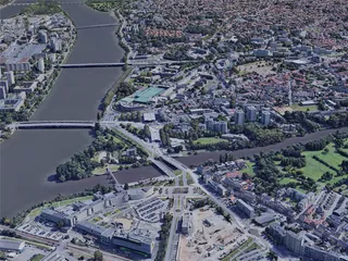 Nantes City, France (2019) 3D Model preview
