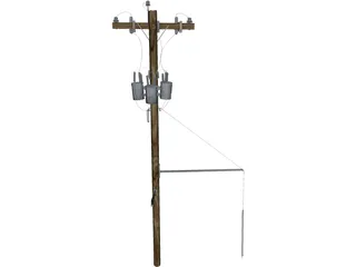 Electrical Pole 3D Model preview