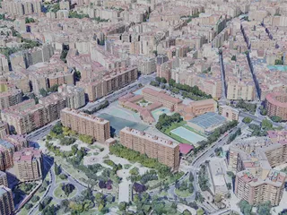 Zaragoza City, Spain (2019) 3D Model preview
