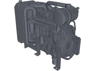 JCB444 TCA Tier III Engine 3D Model preview