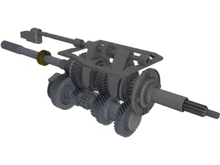 Ford T5 5-Speed Transmission Internals 3D Model preview