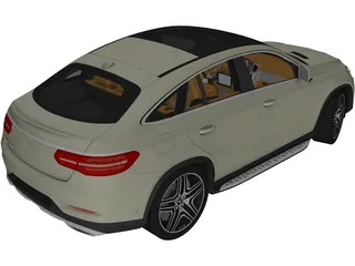 Mercedes-Benz GLE 350D Coupe 3D Model preview