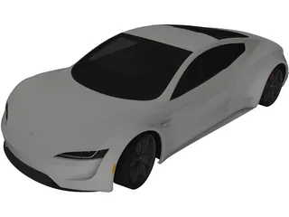 Tesla Roadster (2020) 3D Model preview