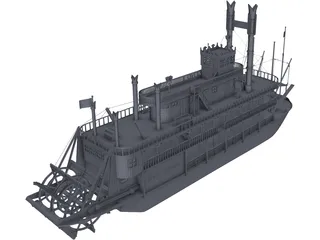 Steam Ship 3D Model preview