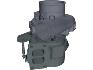 Garret GT37 Turbocharger 3D Model preview