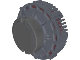 PMG132 Electric Motor 3D Model preview
