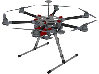 DJI Spreading Wings S900 3D Model preview