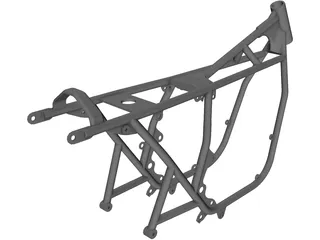 Honda CB750 Frame 3D Model preview