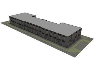 H-mart Office Building 3D Model preview