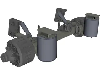 Trailer Axle 3D Model preview