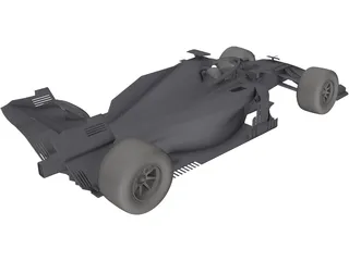 Mercedes Formula One 3D Model preview