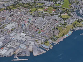 Plymouth City, UK (2019) 3D Model preview