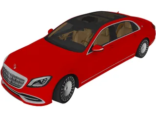 Mercedes-Benz S650 Sedan (2019) 3D Model preview