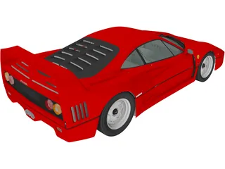 Ferrari F40 (1987) 3D Model preview