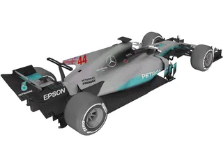 Mercedes-AMG F1 W08 EQ Power 3D Model preview