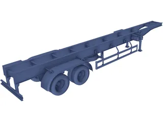 Semi Trailer Crescente 3D Model preview