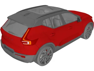 Volvo XC40 (2020) 3D Model preview