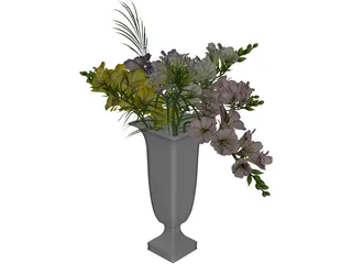 Freesia Flowers 3D Model preview