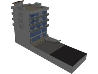 Offices and Apartments 5 Story 3D Model preview