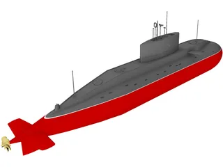 Project 636 Paltus (Kilo Class) 3D Model preview
