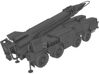 Scud Missile Launcher 3D Model preview