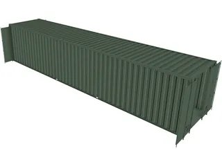 40 inch ISO Shipping Container 3D Model preview