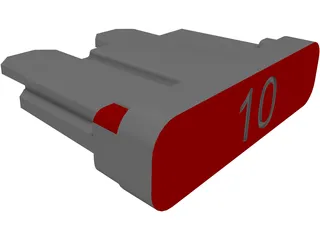 Fuse 10A Maxi 3D Model preview