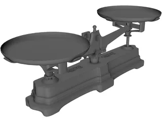 Balance with scales 3D Model preview