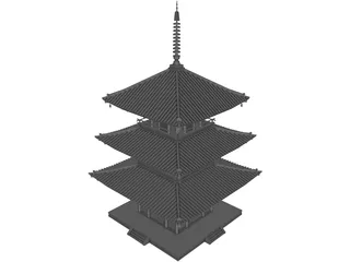Japanese Tower 3D Model preview