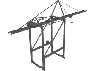 Gantry Crane 3D Model preview